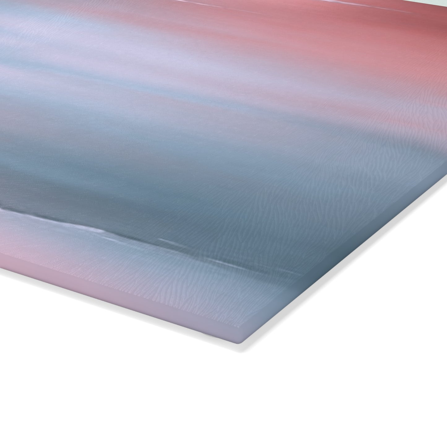 Gray Sea Pink Fog 8" x 11" Glass Cutting Board