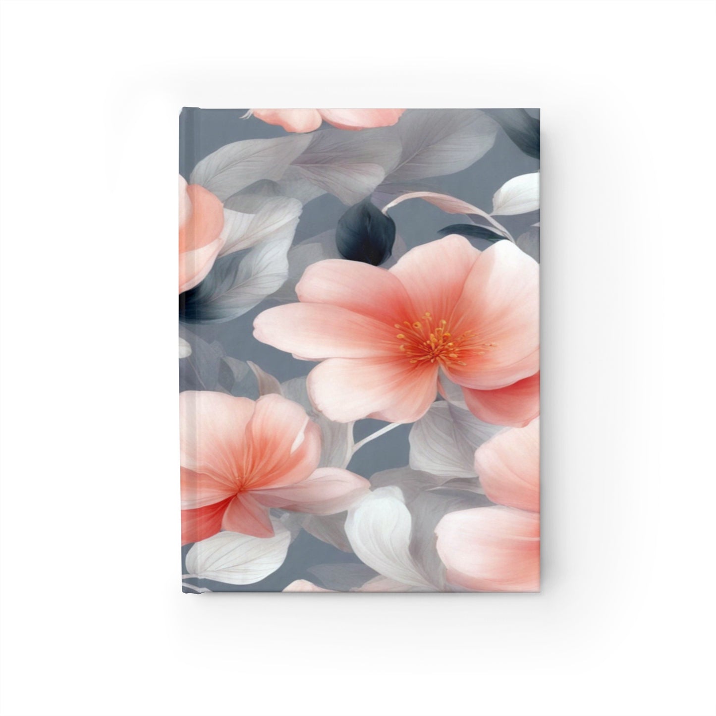 Red Blossom Floral Bunch Journal - 128 Ruled Line pages, 5" x 7"