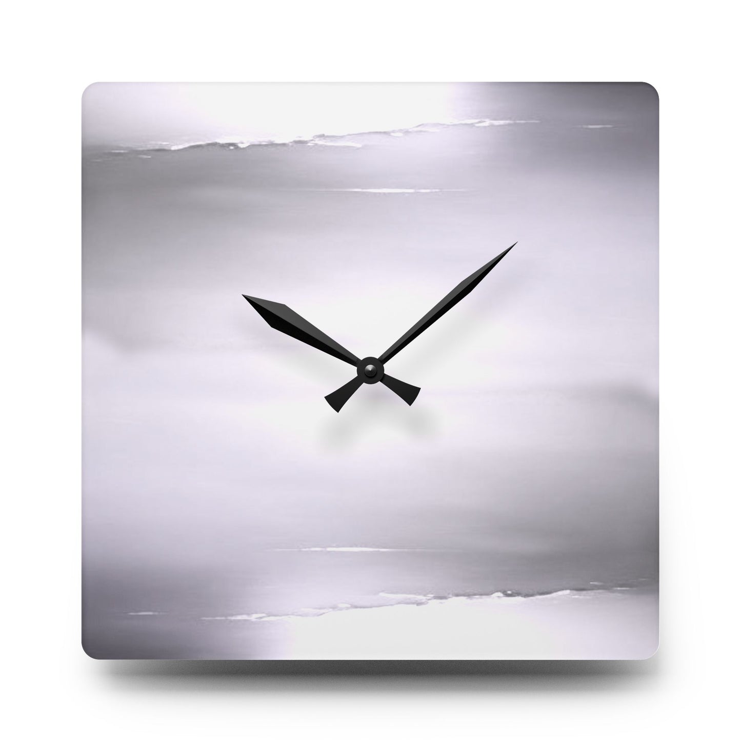 Sephia Sea Dark Fog Acrylic Wall Clock, Round or Square, 10.75" x 10.75"