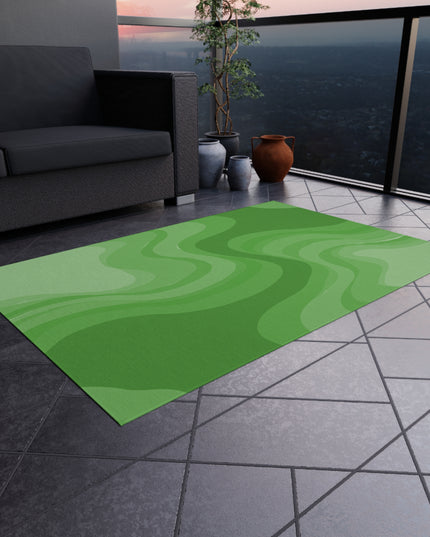 Greenie Meanie Wavey 48" x 72" Outdoor Rug
