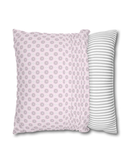 Pink Mornings Star-crossed Bodies Spun Polyester Square Pillowcase, 14" x 14"