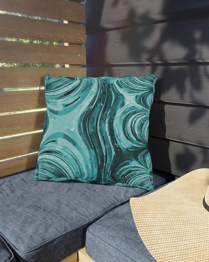 Uzi Spiral Tif Outdoor Pillow, 16" x 16"