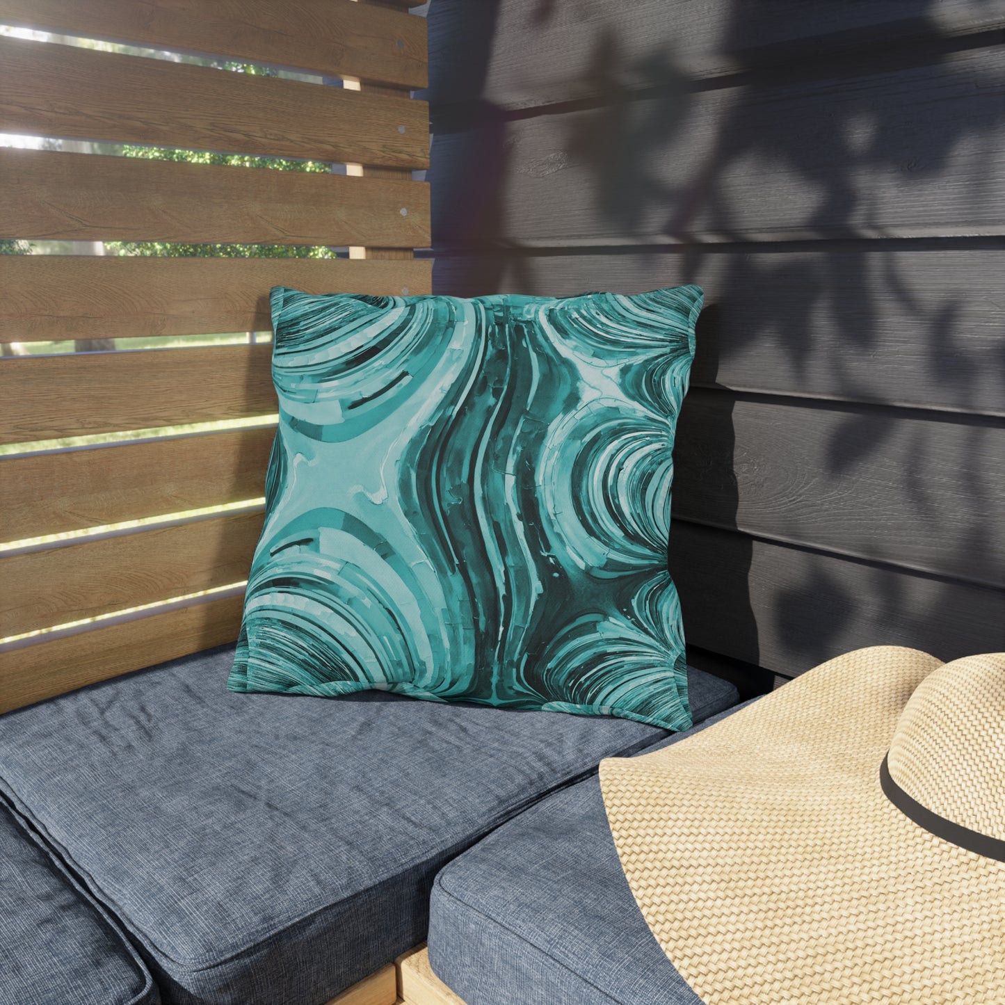 Uzi Spiral Tif Outdoor Pillow, 16" x 16"