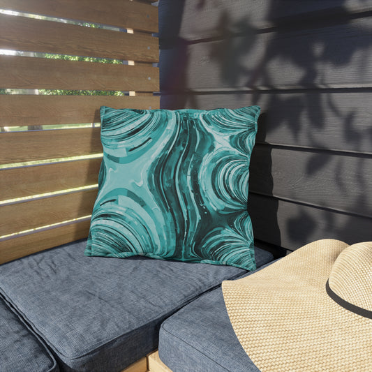 Uzi Spiral Tif Outdoor Pillow, 16" x 16"