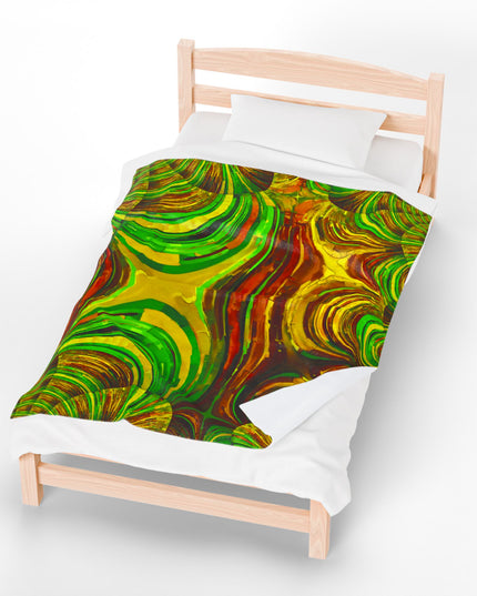 Uzi Spiral Beta Velveteen Plush Blanket, 50" x 60"