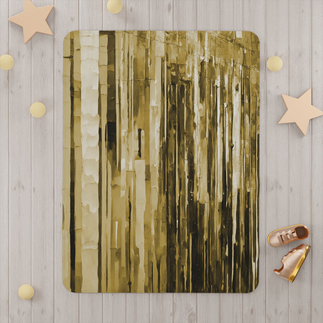 Striped Light Brown Toddler Blanket, 30" x 40"