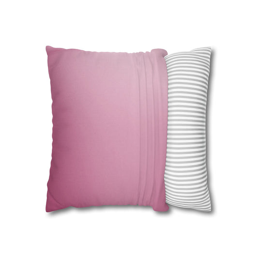 Pink Blush Fade Spun Polyester Square Pillowcase, 14" x 14"