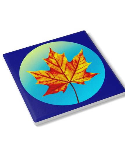 Alpha Maple Leaf 4" x 4" Square Ceramic Coaster