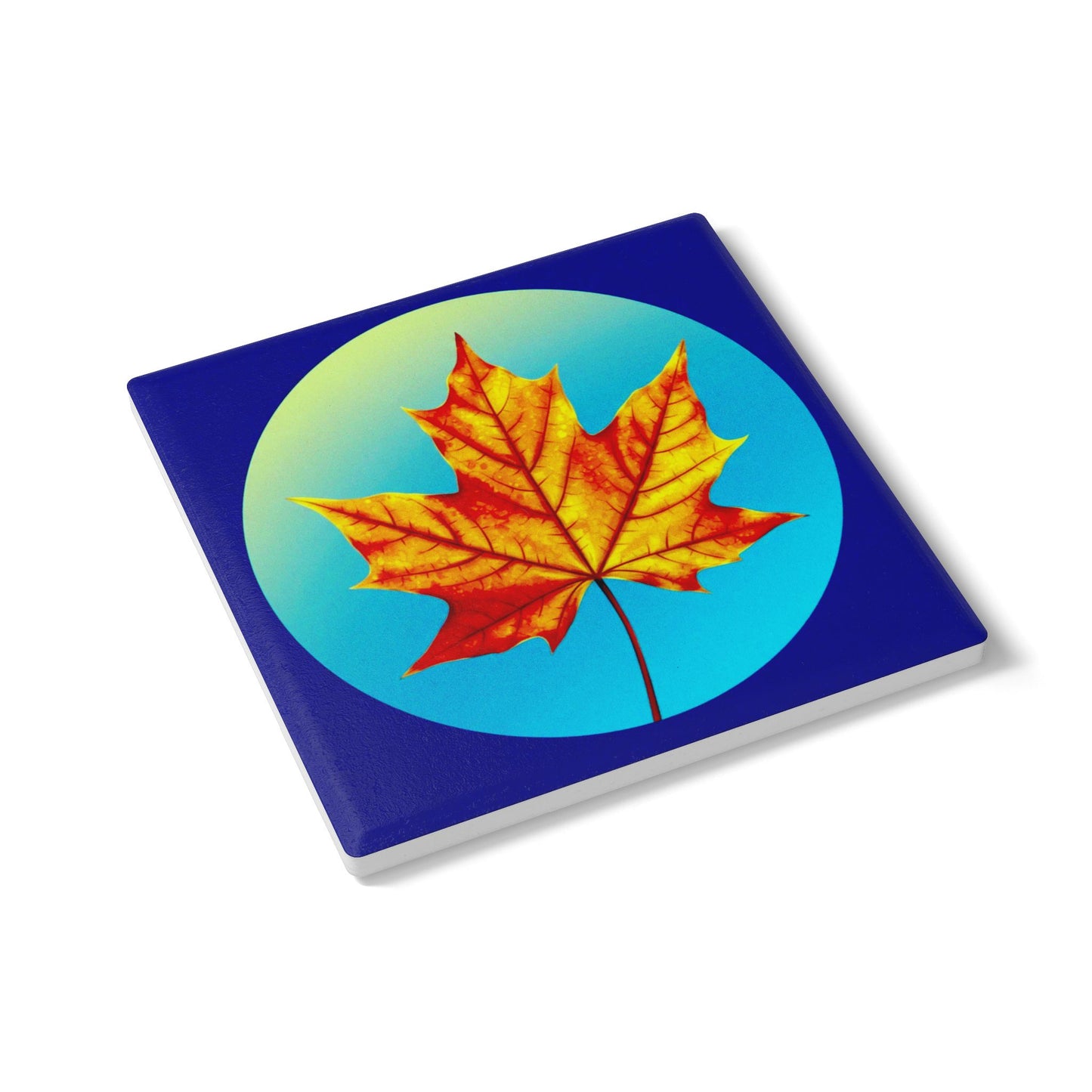 Alpha Maple Leaf 4" x 4" Square Ceramic Coaster