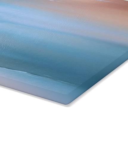 Blue Sea Peach Fog Glass Cutting Board, 11" x 15"