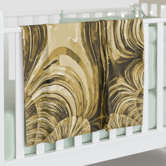 Uzi Spiral Light Brown Baby Swaddle 30″×40″ Blanket