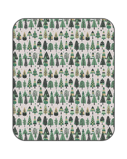 Mini Vintage Green Trees Picnic Blanket, 61" × 51"