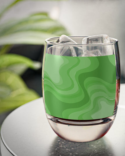Greenie Meanie Wavey Whiskey Glass, 6 oz
