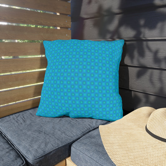 Light Blue Star-crossed Bodies 18" x 18" Outdoor Pillows