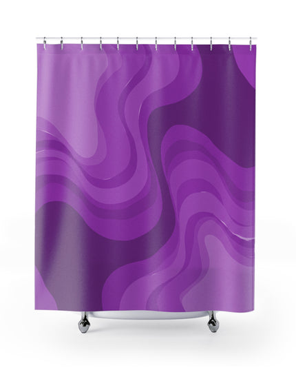 Wavey Purple Wavey Shower Curtains, 71" x 74"