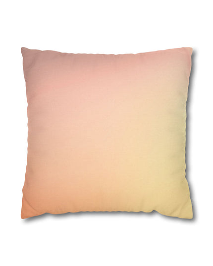 Hot Peach Fade Spun Polyester Square Pillowcase, 14" x 14"