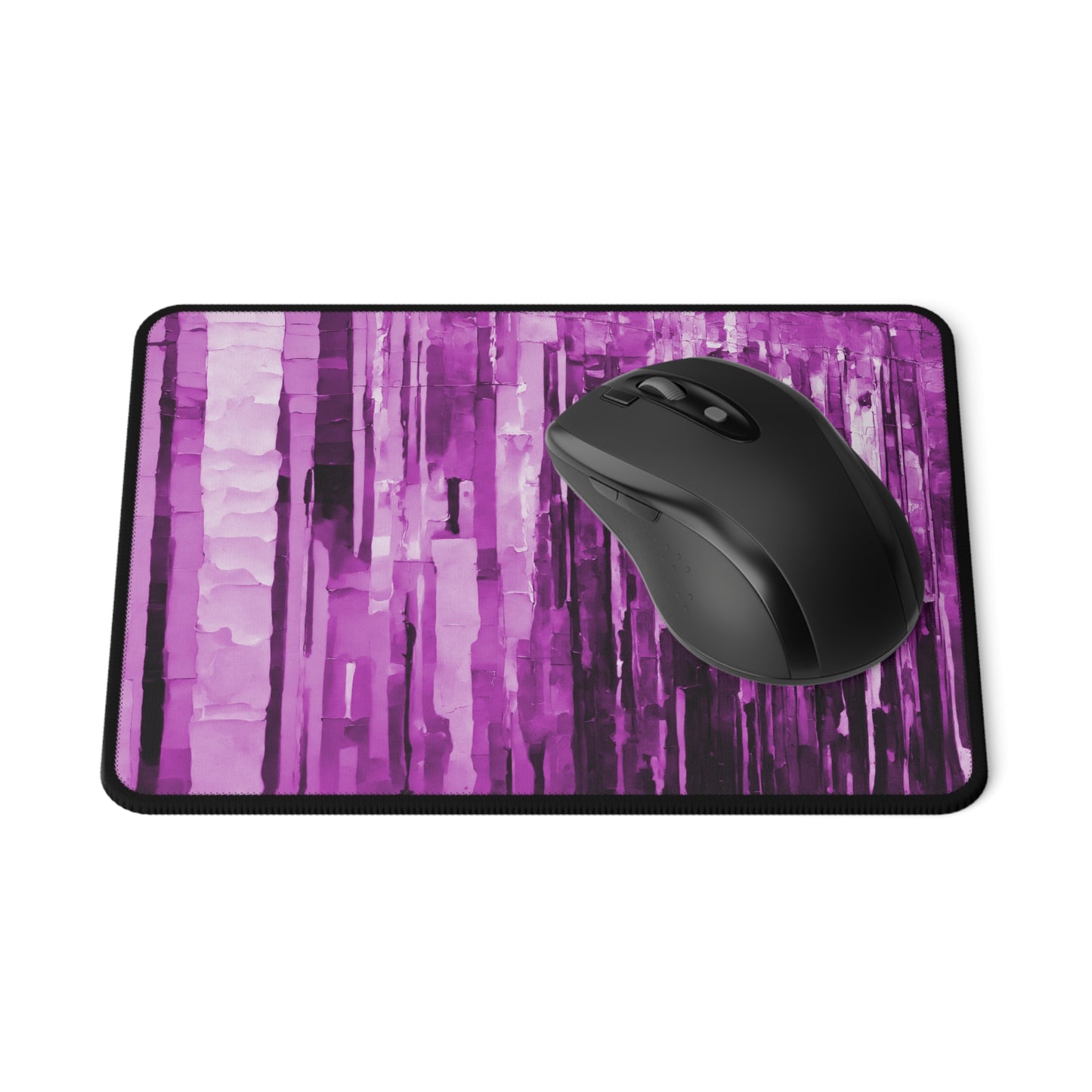 Striped Powder Lavender Non-Slip Gaming Mouse Pad, 9.5" X 8" Rectangle
