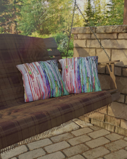 Striped Pastels 16" x 16" Outdoor Pillow