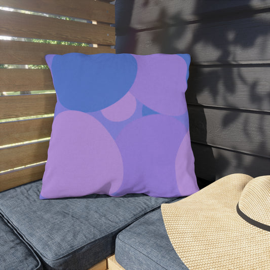 Pastel Purple Family Patches 20" x 20" Outdoor Pillow