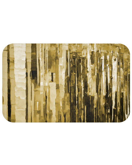 Striped Light Brown 34" x 21" Bath Mat