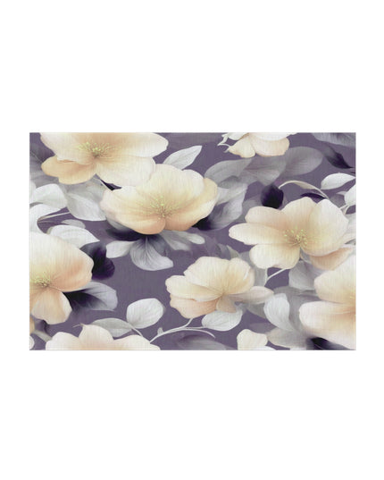 White Blush Floral Bunch Outdoor Rug, 48" x 72"