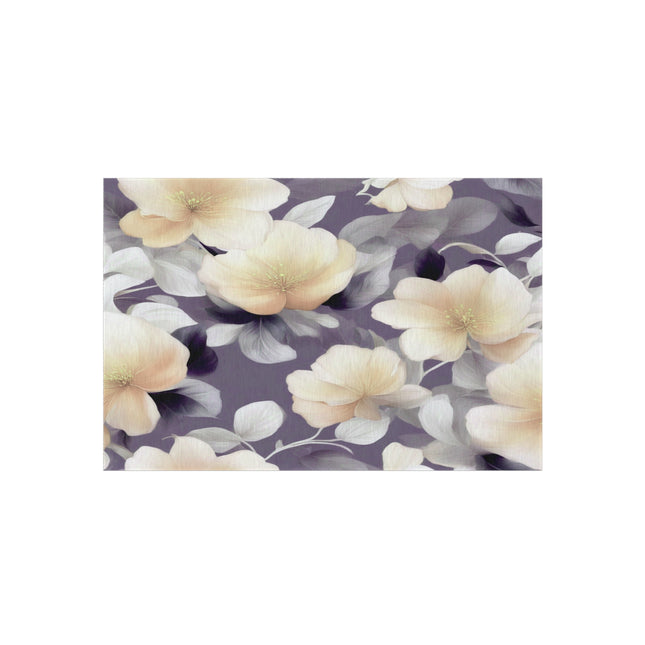 White Blush Floral Bunch Outdoor Rug, 48" x 72"