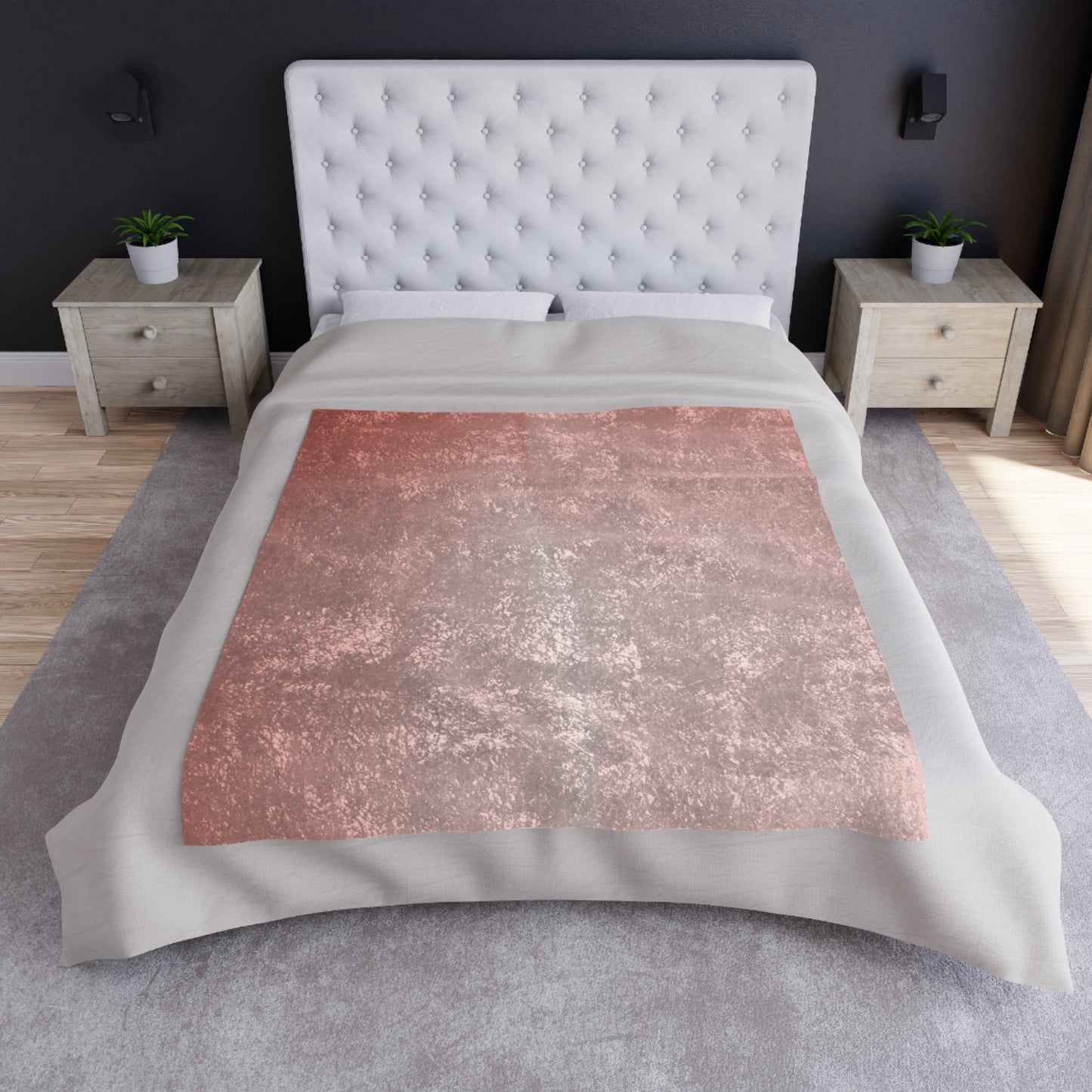 Rose Red Fade 50" x 60" Crushed Velvet Blanket