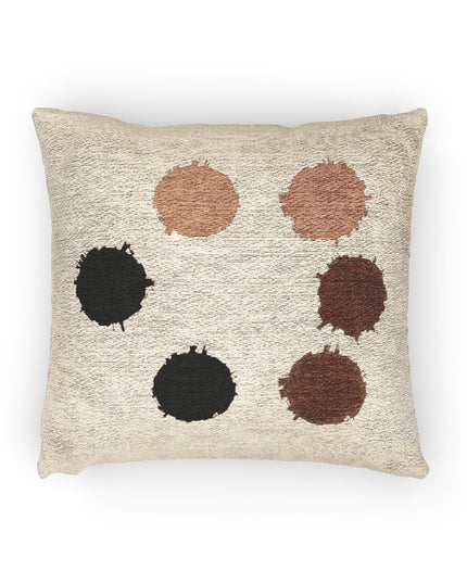 Brown Barrel Woven Pillow, 17" x 18"