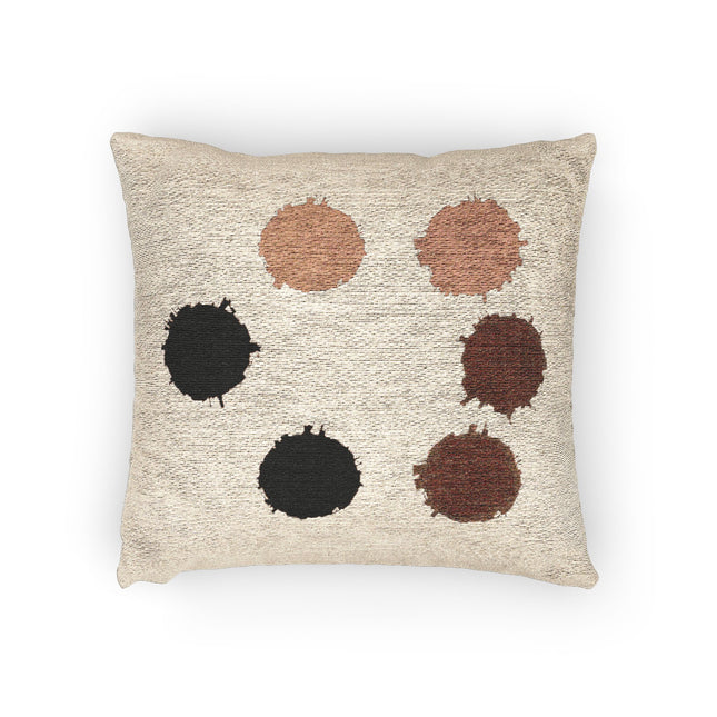 Brown Barrel Woven Pillow, 17" x 18"
