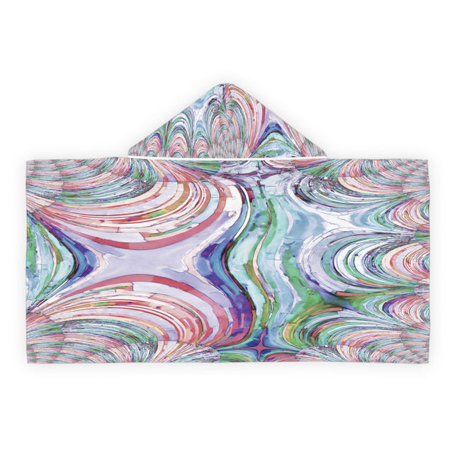 Uzi Spiral Pastels Youth Hooded Towel, 24" x 48"