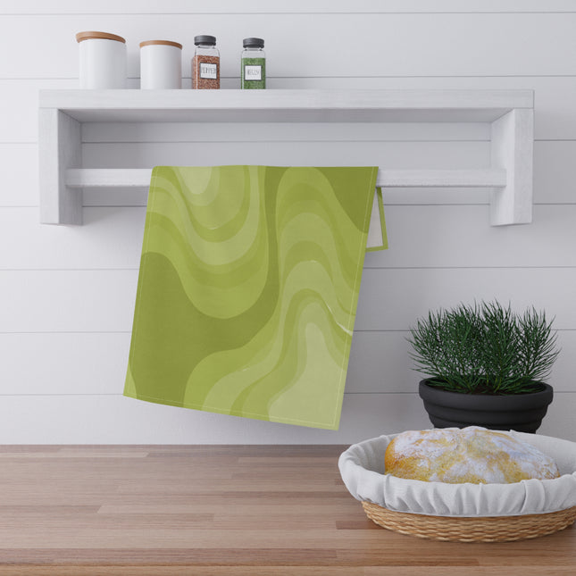 Lemon Wavey Tea Towels (cotton, poly), 18" x "30