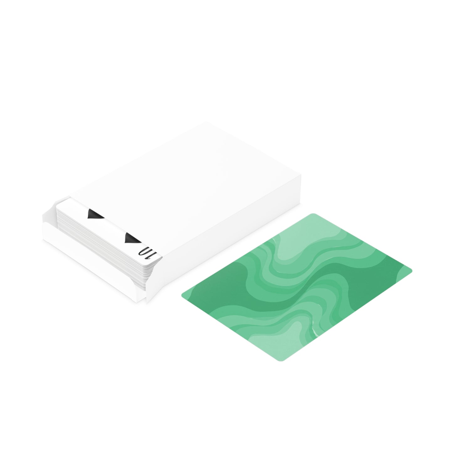 Mint Green Wavey Poker Cards