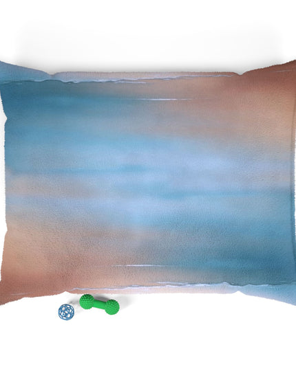 Blue Sea Peach Fog 50" × 40" Pet Bed