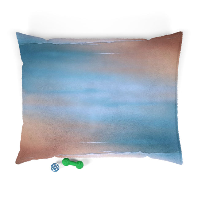 Blue Sea Peach Fog 50" × 40" Pet Bed