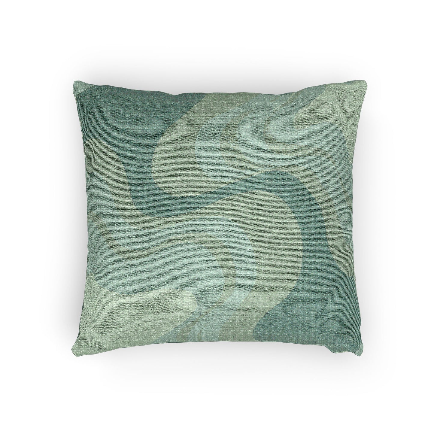 Mint Green Wavey Woven Pillow, 17" x 18"