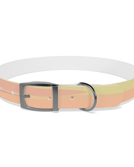 Pastel Hot Peach Patches Extra Large Dog Collar