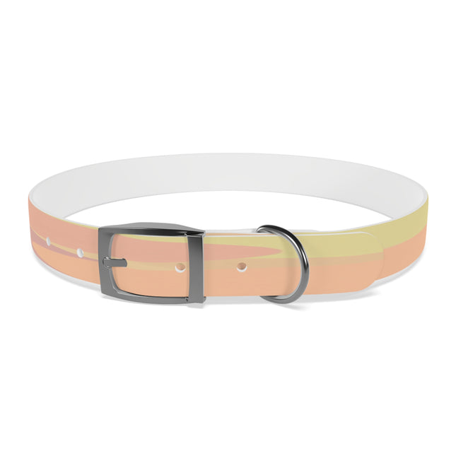 Pastel Hot Peach Patches Extra Large Dog Collar