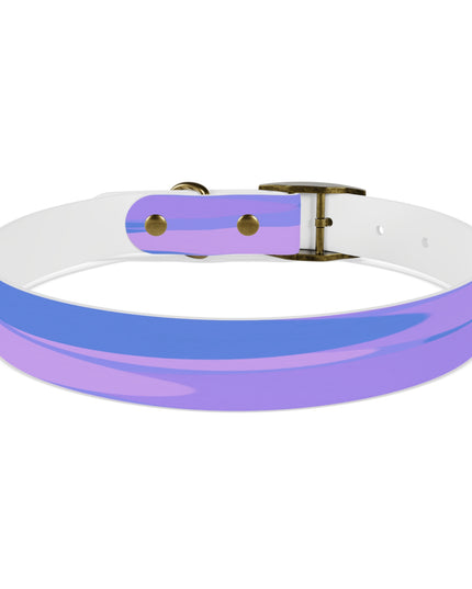 Pastel Purple Family Patches Large Dog Collar