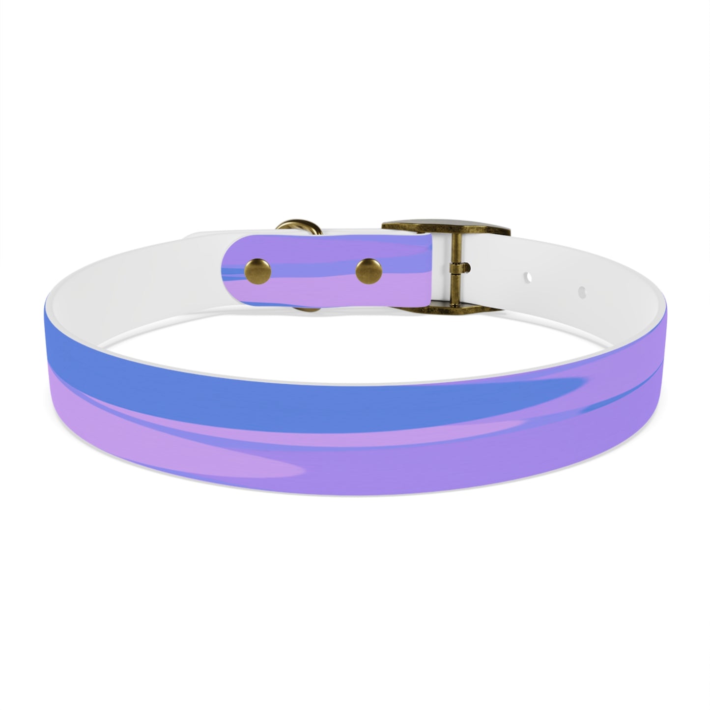Pastel Purple Family Patches Large Dog Collar