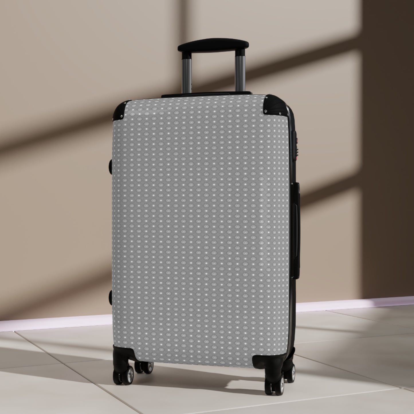 Desaturated Star-crossed Bodies Medium Suitcase with built in lock, 4 double-wheels, telescopic handle, and ABS back hard-shell