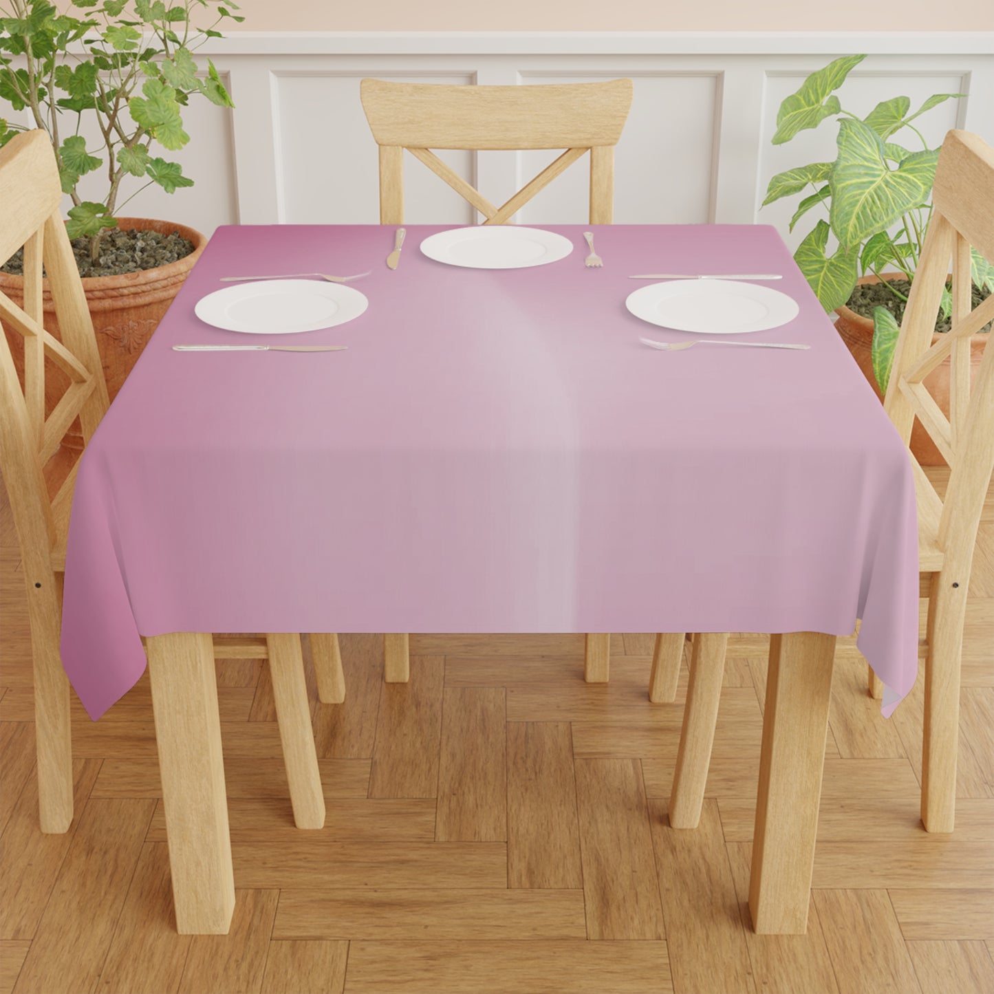 Pink Blush Fade Tablecloth, 55" x 55"