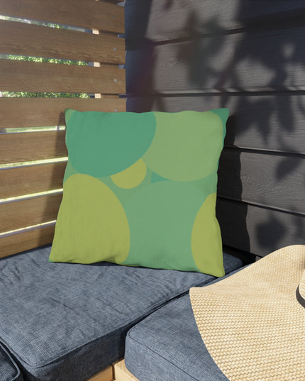Pastel Green Patches 16" x 16" Outdoor Pillow