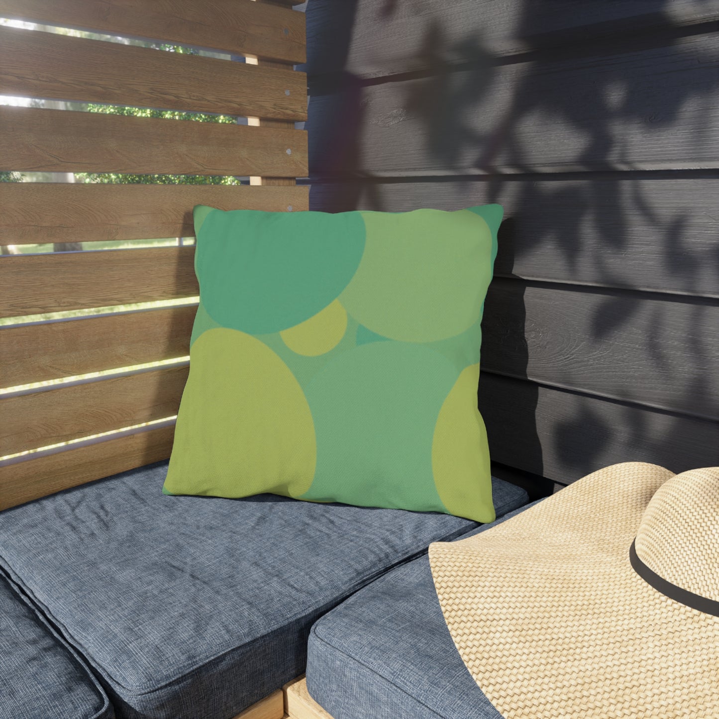 Pastel Green Patches 16" x 16" Outdoor Pillow