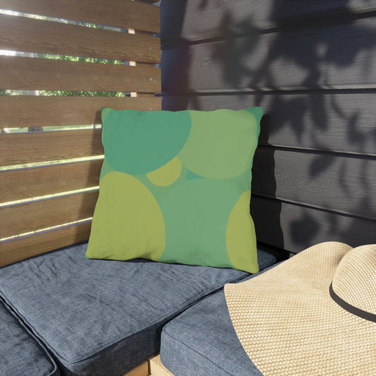 Pastel Green Patches 16" x 16" Outdoor Pillow