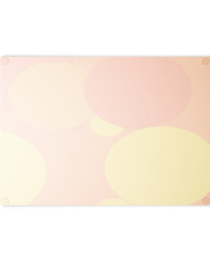 Pastel Bright Oranges Patches 8" x 11" Glass Cutting Board