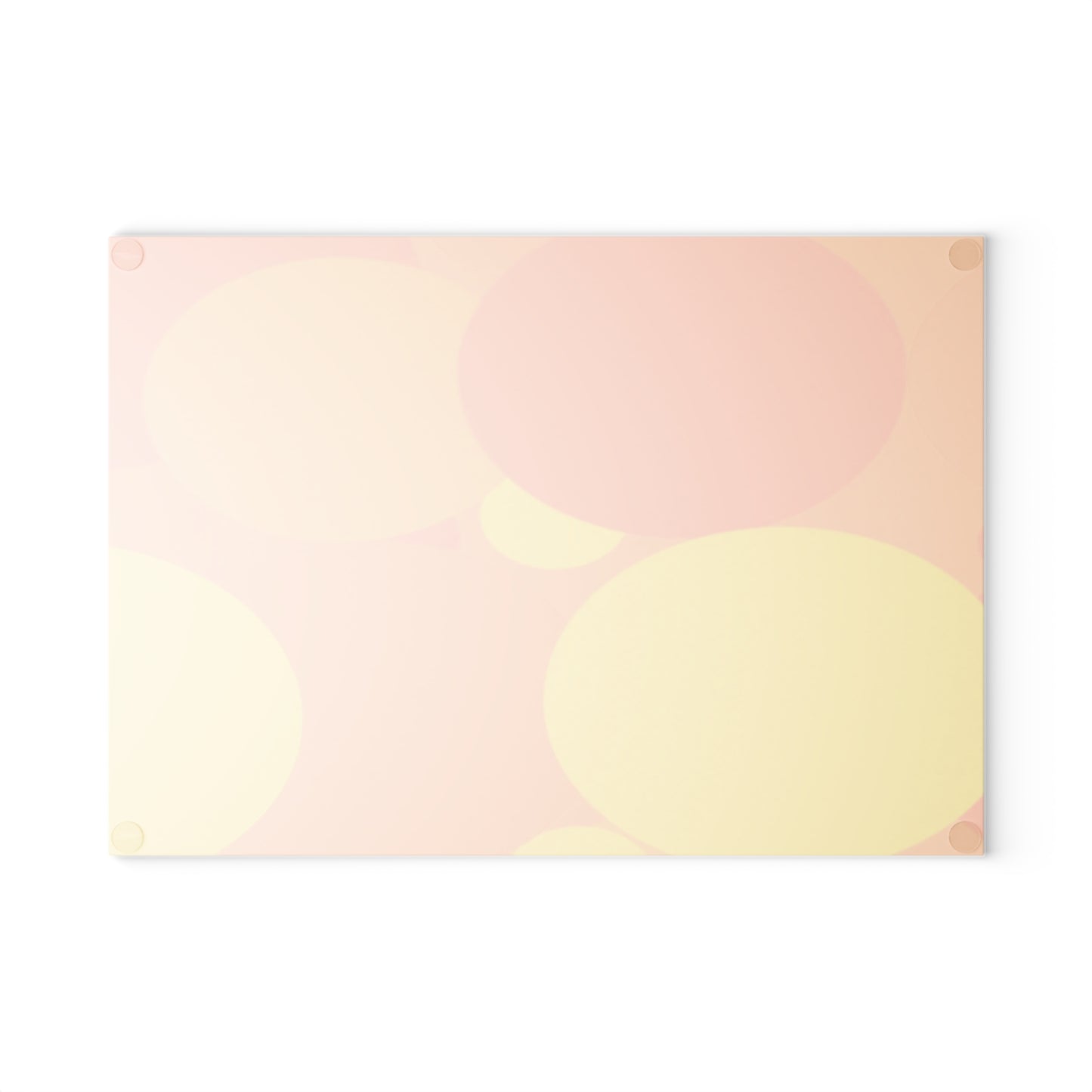 Pastel Bright Oranges Patches 8" x 11" Glass Cutting Board