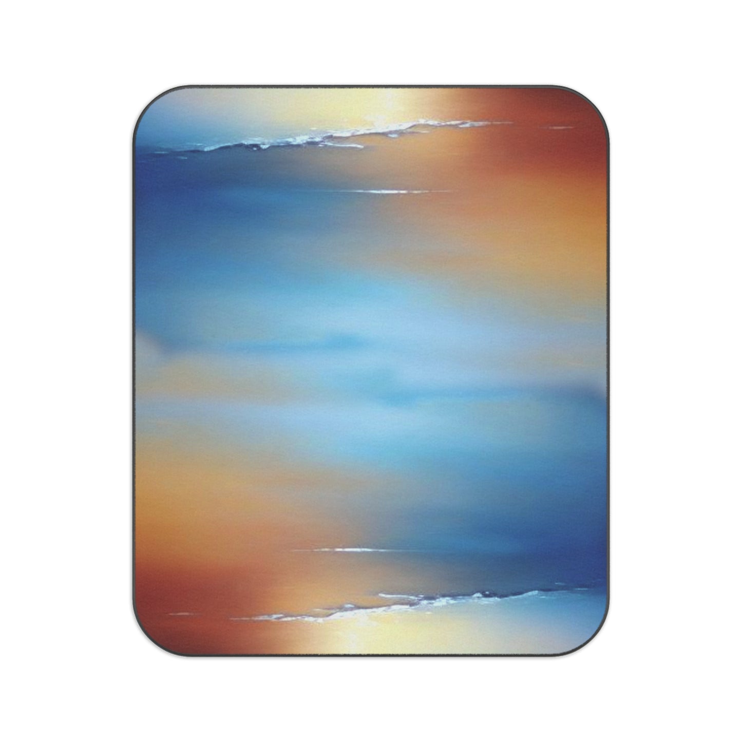 Blue Sea Red Orange Fog 61" × 51" Picnic Blanket
