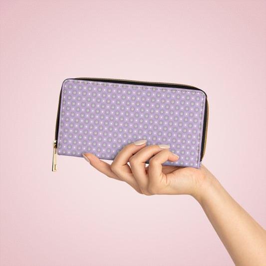 Lavender Star-crossed Bodies Elegant Abstract Zipper Wallet - Stylish & Functional Accessory for Everyday Use
