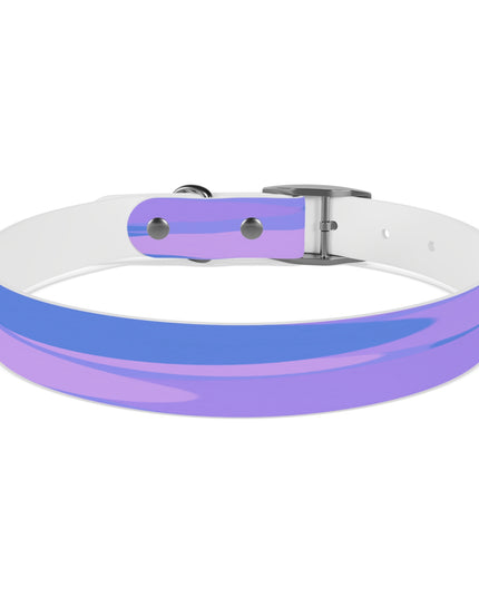 Pastel Purple Family Patches Large Dog Collar