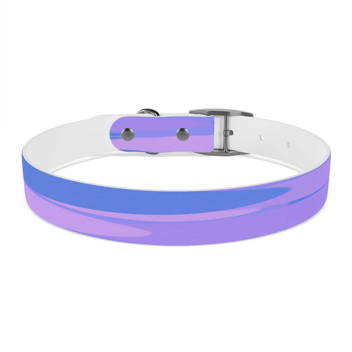 Pastel Purple Family Patches Large Dog Collar